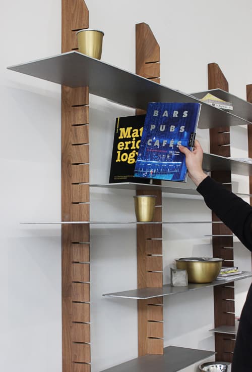 Do It Yourshelf! | Shelving in Storage by Nayef Francis | Nayef Francis Design Studio in Beirut. Item composed of wood and metal