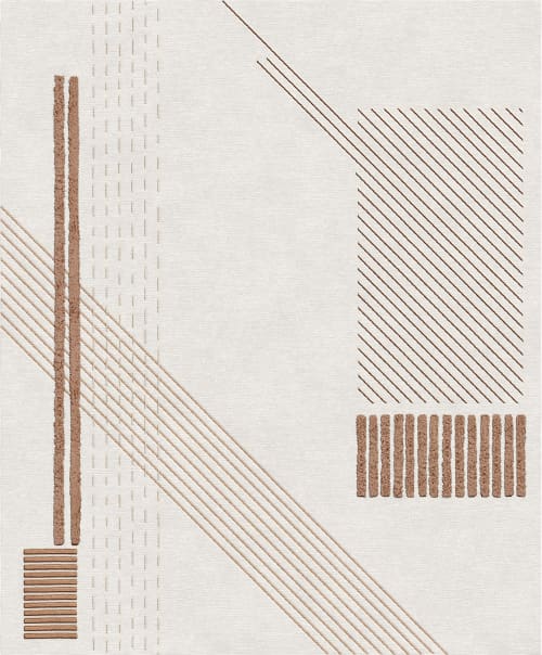Rug Sicily Abstract Wool modern irregular textured | Area Rug in Rugs by Atelier Tapis Rouge. Item made of wool works with minimalism & art deco style