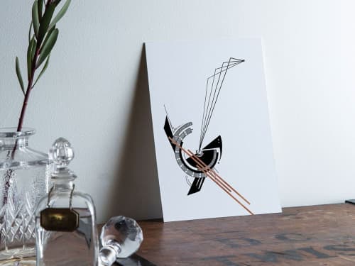 Fluence | Prints by Chrysa Koukoura. Item made of paper works with art deco style