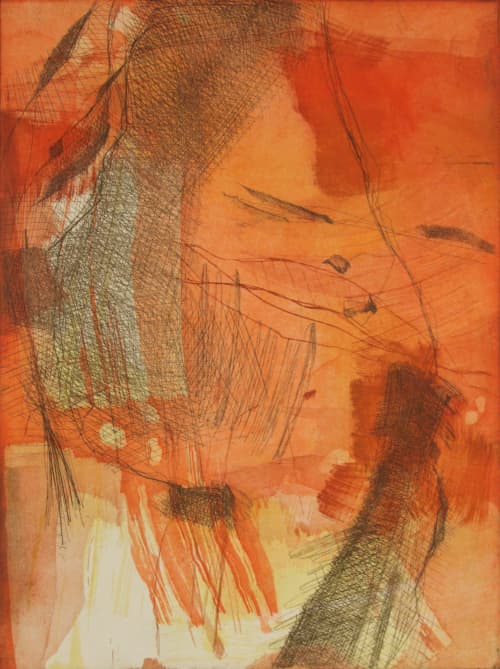 Sketches From Venice III | Etching in Paintings by Michael Rich. Item composed of paper in minimalism or mid century modern style