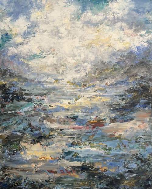 Dancing Through Light | Oil And Acrylic Painting in Paintings by Stephanie Thwaites Art. Item made of wood with synthetic works with modern style