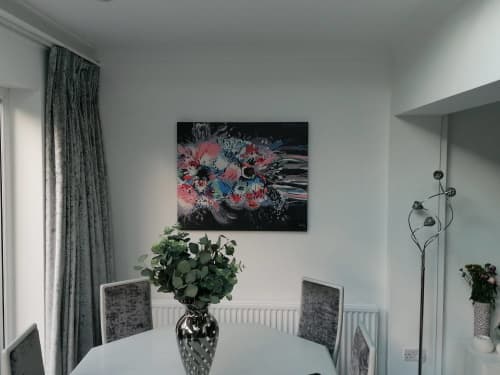 'Hibiscus Burst' fine art print on canvas | Prints by Judy Century Art. Item composed of paper
