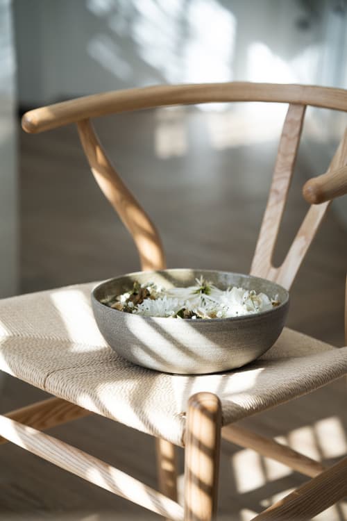 Stoneware Large Bowl "Concrete" | Dinnerware by Creating Comfort Lab. Item composed of stoneware