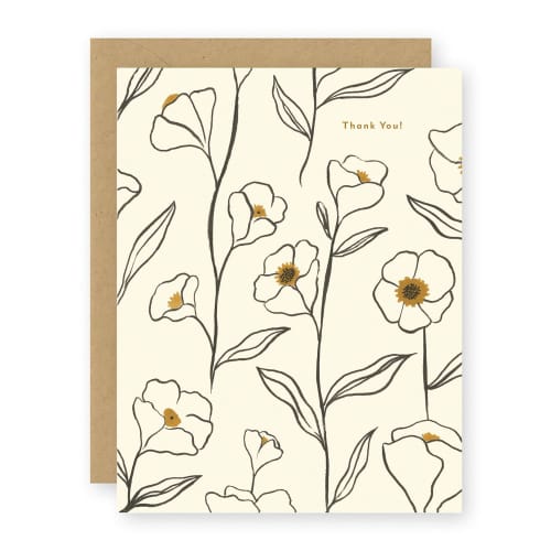 Thank You ~ Flowers Card | Gift Cards by Elana Gabrielle. Item composed of paper