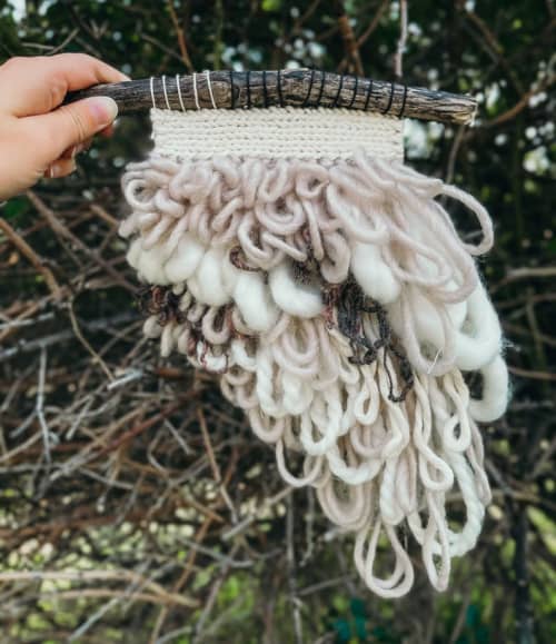 MUSHROOM WEAVING hand woven wall hanging | Macrame Wall Hanging in Wall Hangings by WOOL & PINE by Jessie. Item composed of cotton