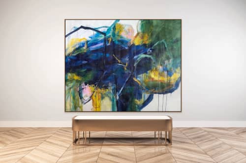Crush X | Oil And Acrylic Painting in Paintings by Elisa Gomez Art | Park City Frame in Park City. Item made of canvas works with contemporary & eclectic & maximalism style