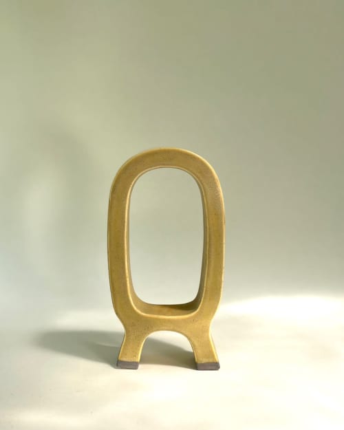 Ovoid Sculpture Straw | Sculptures by Perch Objects. Item composed of ceramic in mid century modern or contemporary style