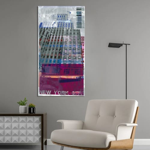 NEW YORK SKYLINER I | Prints by Sven Pfrommer. Item composed of aluminum and glass in urban style