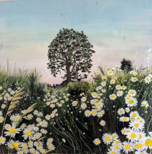 Daisies | Oil And Acrylic Painting in Paintings by Sarah Stivers. Item composed of canvas and synthetic