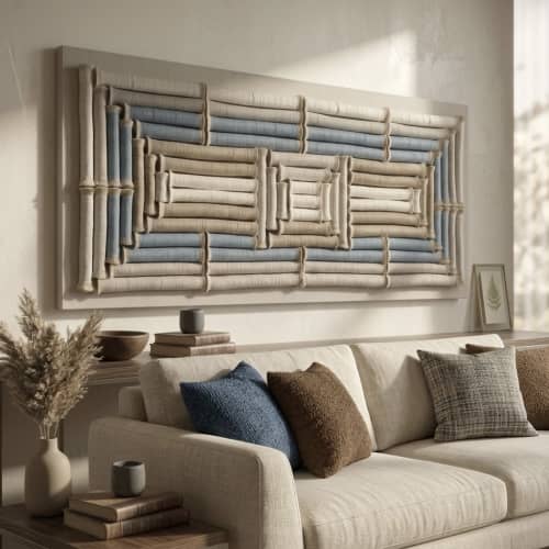 Sound Absorbing Wall Decor | Wall Sculpture in Wall Hangings by Sarmal Design. Item composed of canvas in minimalism or contemporary style