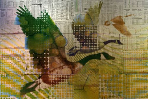 Aurai | Prints by Phillip Hua. Item composed of metal & synthetic