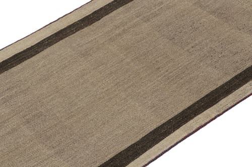 Vintage Persian Kilim in Beige with Brown Stripes by Rug | Area Rug in Rugs by Rug and Kilim