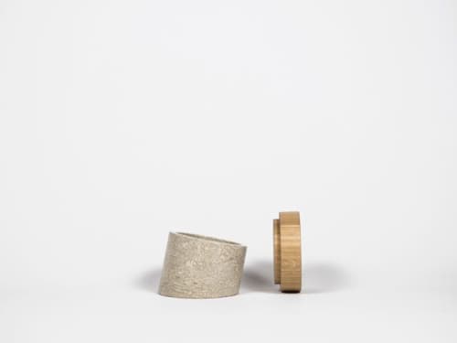 Contenuti - incline | Jar in Vessels & Containers by gumdesign. Item composed of wood & stone compatible with contemporary style