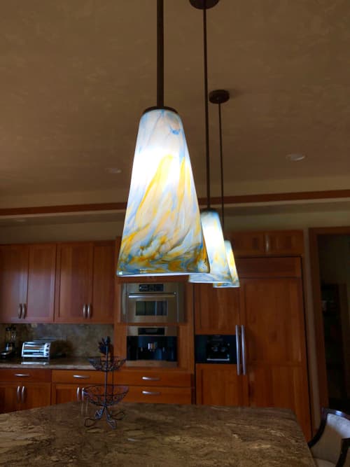 private home | Pendants by Rick Strini. STRINI ART GLASS. Item made of glass