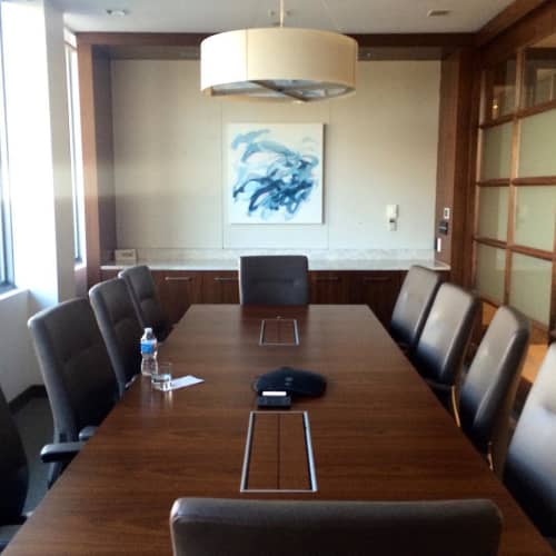 Relinquish | Oil And Acrylic Painting in Paintings by Cameron Schmitz | Wells Fargo Bank in Greenwich. Item made of canvas & synthetic