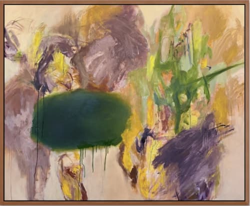 Autumn Shades I | Oil And Acrylic Painting in Paintings by Elisa Gomez Art. Item composed of canvas compatible with contemporary and eclectic & maximalism style