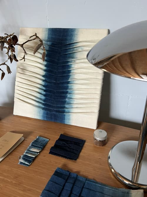 Indigo Fluid | Tapestry in Wall Hangings by Blue Print Amsterdam. Item made of fabric