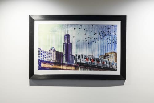 United Center Artwork in Private Suites | Oil And Acrylic Painting in Paintings by The Pigshark | United Center in Chicago. Item composed of canvas