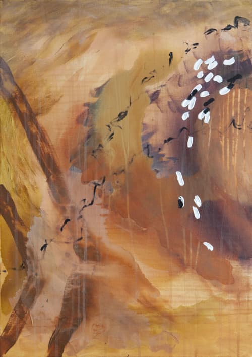 The Last Circle Over Home | Oil And Acrylic Painting in Paintings by PUGMATIK. Item made of canvas compatible with boho and contemporary style