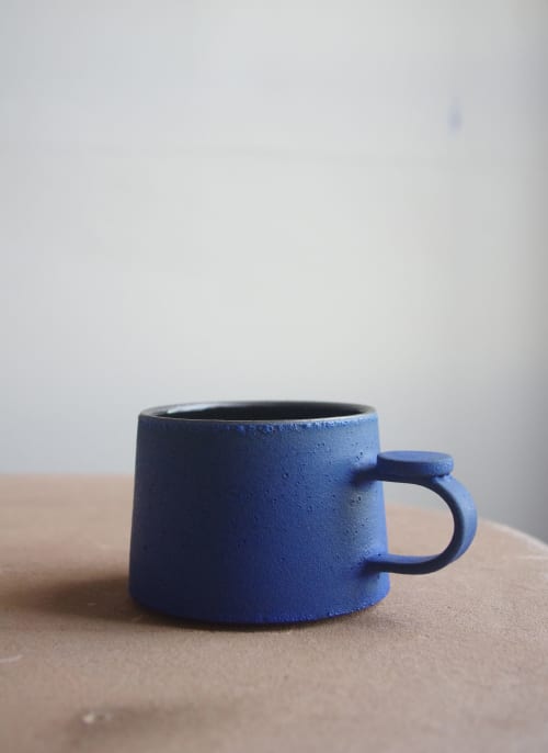 Blue Meanie Mug | Drinkware by Studiolo Artale. Item composed of stoneware