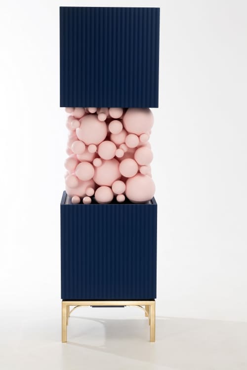 Bubbles Cabinet | Storage by PANOPTIKUM COLLECTIONS. Item made of wood with brass