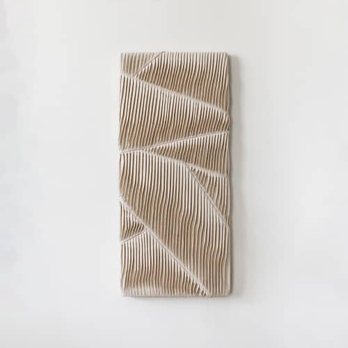 Pleated Wall Sculpture | Wall Hangings by andagain. Item made of canvas compatible with minimalism and contemporary style