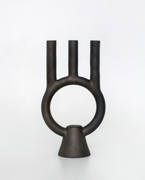 Candlestick Guculia. Shadows. Trinity | Candle Holder in Decorative Objects by Creating Comfort Lab. Item made of ceramic