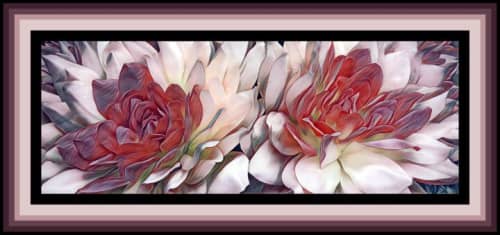 Flowers, Abstract (2022) | Digital Art in Art & Wall Decor by Ziya Tatar. Item composed of canvas & metal