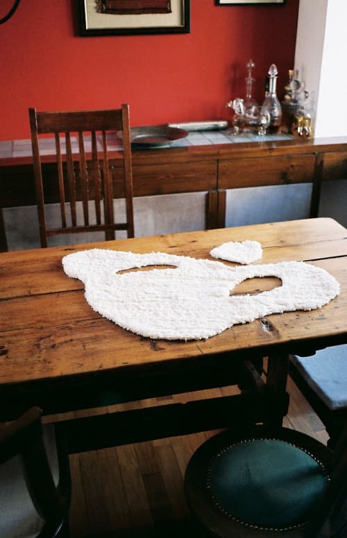 (Don't cry over) Spilt milk | Mat in Rugs by Tatiana May. Item made of fabric