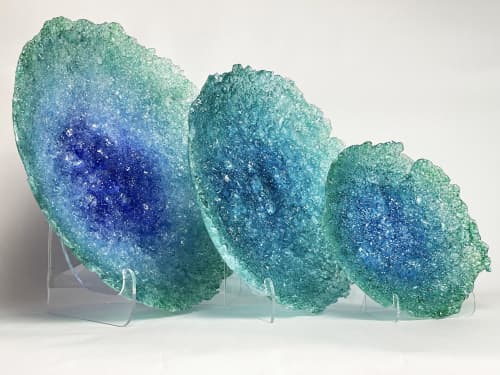 Seascape Bowl | Decorative Bowl in Decorative Objects by Anchor Bend Glassworks. Item made of glass works with coastal & mediterranean style