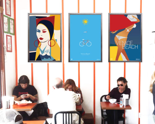 Venice Travel Posters | Prints by Michele Castagnetti | Flake in Los Angeles. Item composed of paper