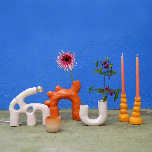 Ceramic Orange Vase | Vases & Vessels by niho Ceramics