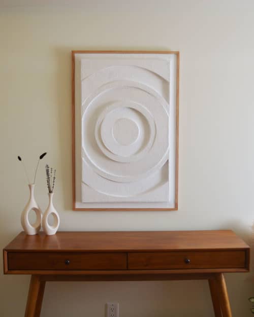 12 Plaster Relief | Wall Sculpture in Wall Hangings by Joseph Laegend. Item made of oak wood works with minimalism & mid century modern style