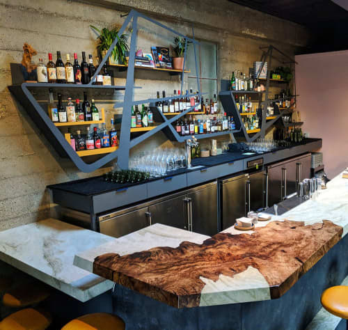 Bar Top Design | Countertop in Furniture by Auspice Design | True Laurel in San Francisco. Item composed of wood