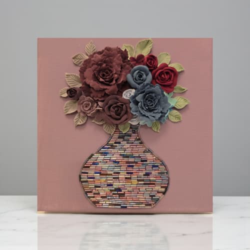 Lasting Whisper | Mixed Media in Paintings by Mahreen Ahmad. Item made of canvas with stone works with contemporary & modern style