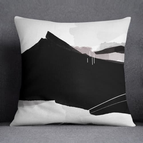 Cascadia Square Throw Pillow | Pillows by Michael Grace & Co.. Item made of cotton