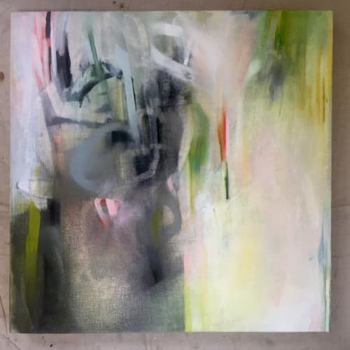 Sly Moon c2020 | Oil And Acrylic Painting in Paintings by Anne C. Faber. Item composed of canvas & synthetic