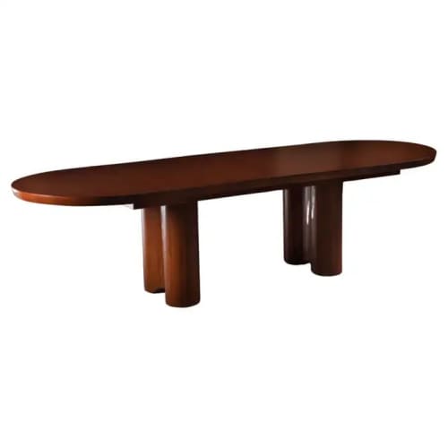 Eros Extendable Solid Oak Dining Table | Tables by Aeterna Furniture. Item composed of oak wood