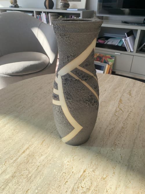 Moon Vase | Vases & Vessels by Falkin Pottery. Item made of stoneware works with contemporary & coastal style