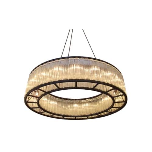 AM3001 ESTADIO RING | Chandeliers by alanmizrahilighting | New York in New York. Item made of steel & glass
