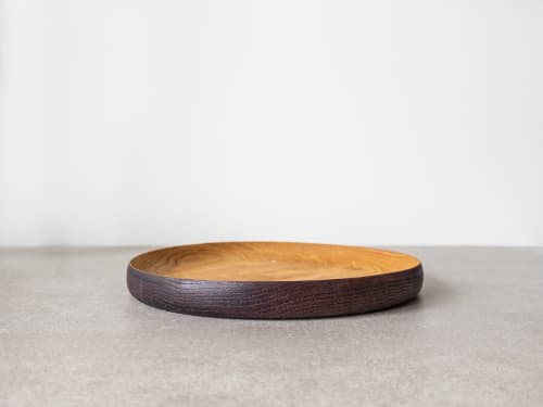 F-Plate Wooden - Koyu Kestane | Dinnerware by Foia. Item made of wood works with boho & contemporary style