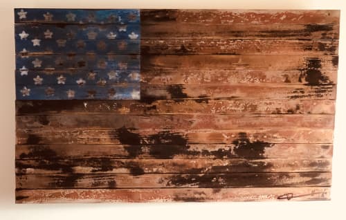 California Gold | Oil And Acrylic Painting in Paintings by Dutch Montana Art | San Francisco in San Francisco. Item composed of wood and synthetic