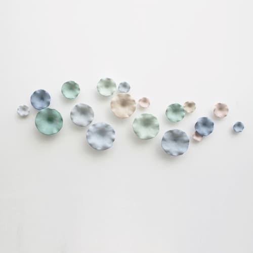 Porcelain Flowers Wall Sculpture, wall art installation | Wall Hangings by MAAP Studio. Item composed of ceramic in minimalism or contemporary style