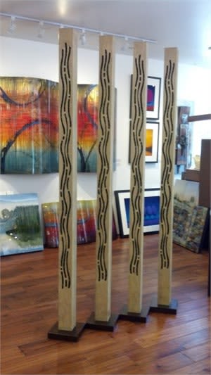 "Flourish" | Sculptures by Brian Schader | K Newby Gallery & Sculpture Garden in Tubac. Item composed of bronze and glass