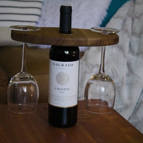 Wine Bottle & Glass Holder | Furniture by Arc + Oak