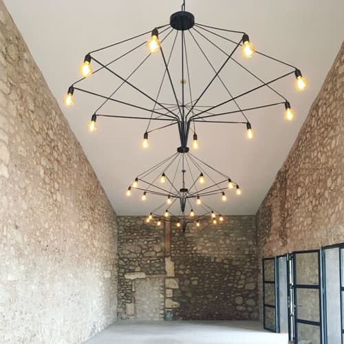 Contemporary Chandelier | Chandeliers by 2MONOS STUDIO | Finca Tagamanent in Sant Joan. Item composed of metal in contemporary style