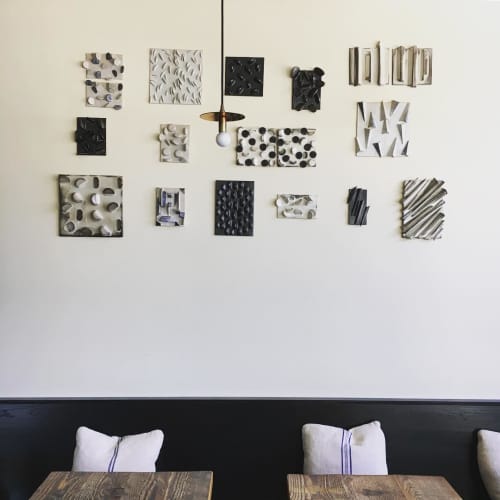 Maquette Installation | Wall Sculpture in Wall Hangings by Len Carella | Octavia in San Francisco. Item composed of ceramic