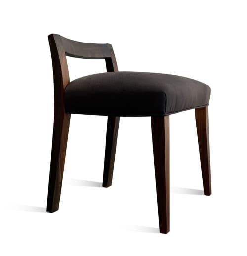 Umberto Low Side Chair in Argentine Rosewood by Costantini | Dining Chair in Chairs by Costantini Design. Item composed of wood & fabric