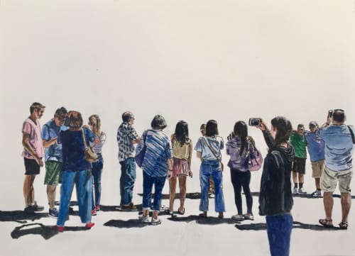 Untitled, 2019, acrylic on paper, 11 x 19 inches | Watercolor Painting in Paintings by Arran Harvey | San Francisco in San Francisco. Item composed of paper