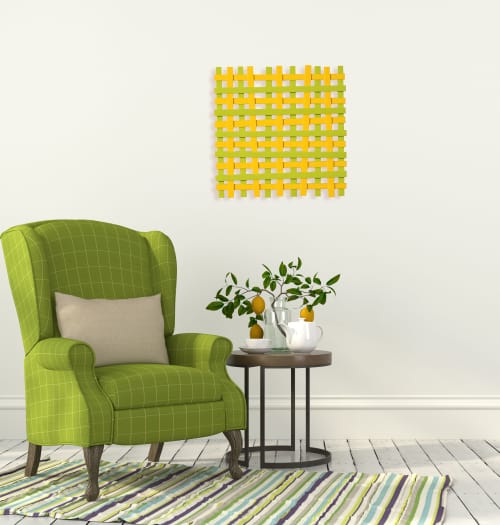 "Woven AP" Glass Wall Art Sculpture | Wall Sculpture in Wall Hangings by Karo Studios. Item made of glass